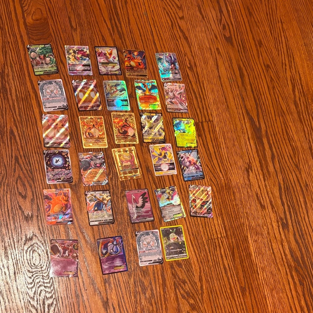 Pokemon Trading Card Set with Vibrant Hues